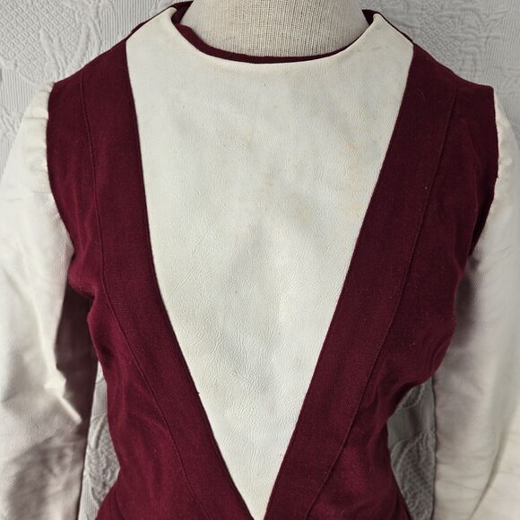 Vintage 60s Wrestling Outfit Patchwork High Waist Sweater Cheerleader Costume - Picture 5 of 14